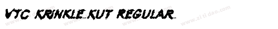 VTC Krinkle-Kut Regular字体转换
